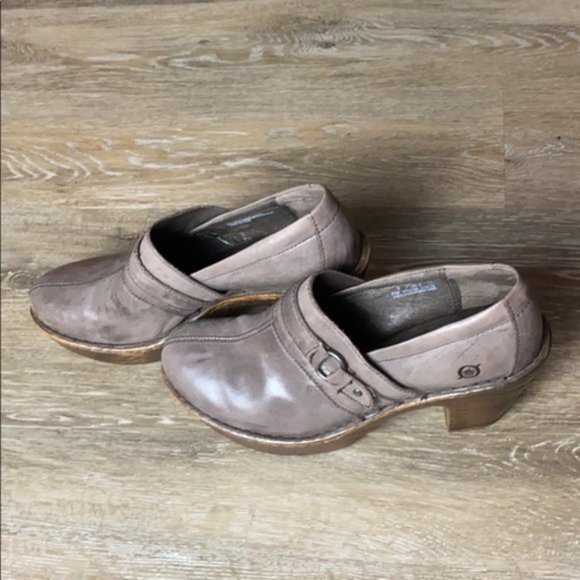 Born Taupe Clogs Sz 9 - Picture 3 of 6